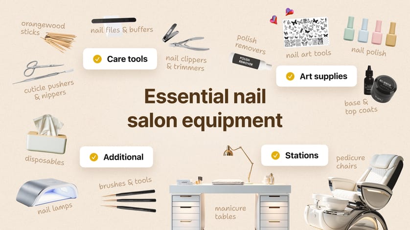 Nail salon equipment list