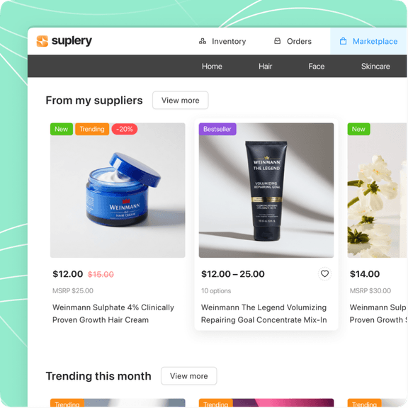 Trade pricing and terms dashboard