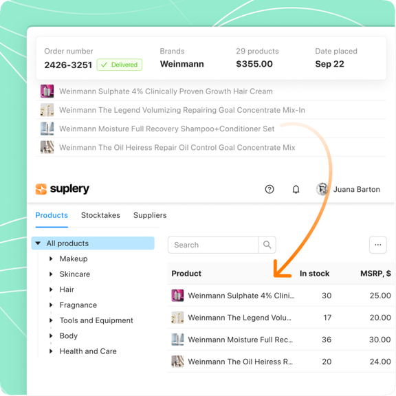 Inventory and ordering integration flow