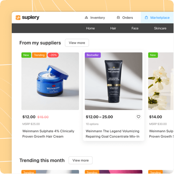 Integration with inventory and ordering